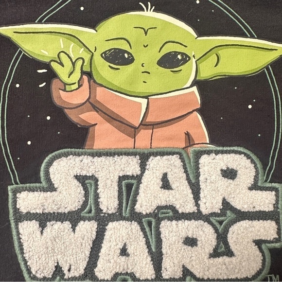 Star Wars Mandalorian Chenille Crewneck Grogu Size 4 - Picture 5 of 5